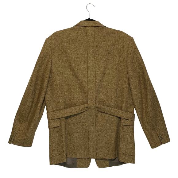Moss Bros Roberts of Selkirk Pure New Wool Norfolk Jacket Vintage Mens 42R Brown - Picture 2 of 8